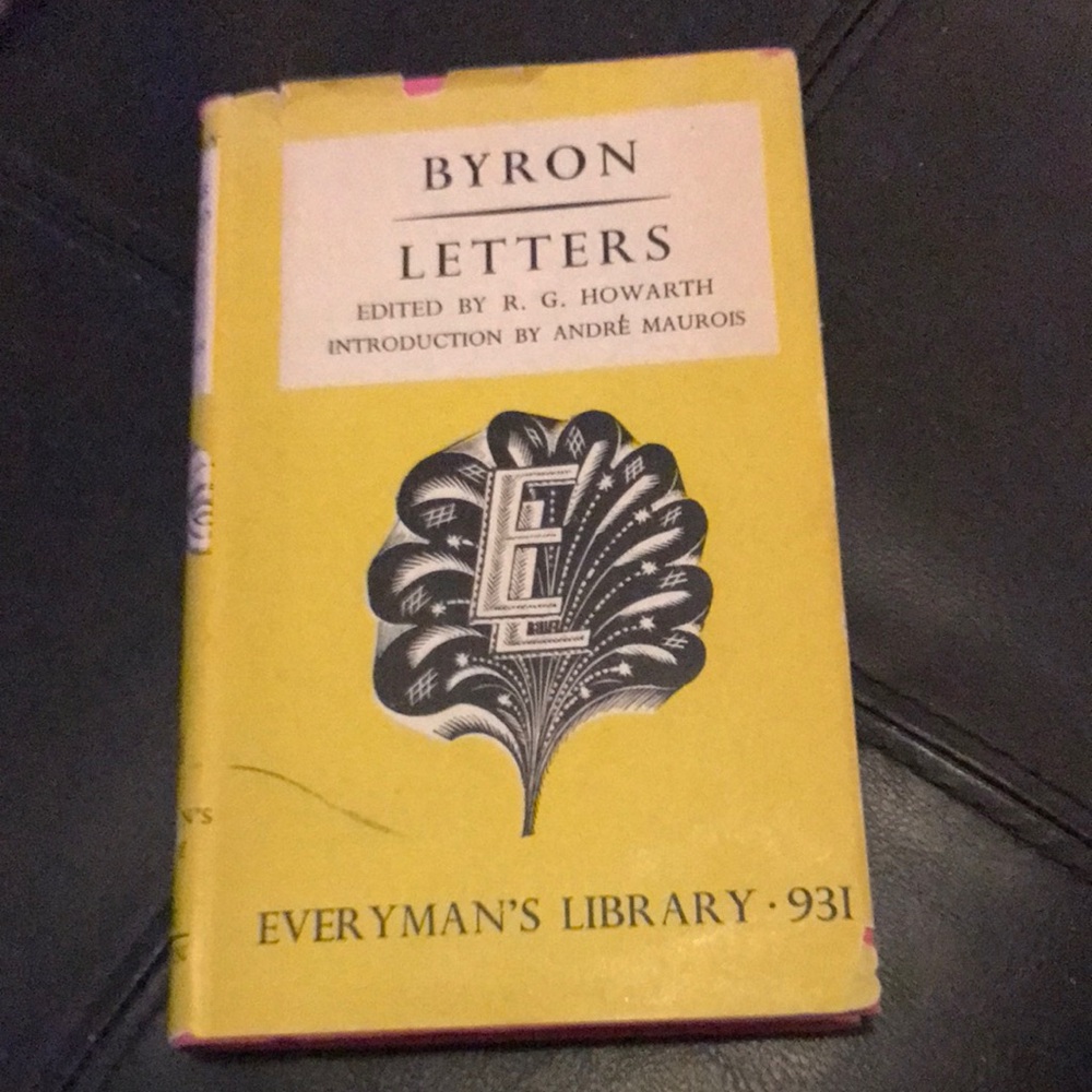 Vintage 1948 Byron Letters Everyman's Library Hardcover Book